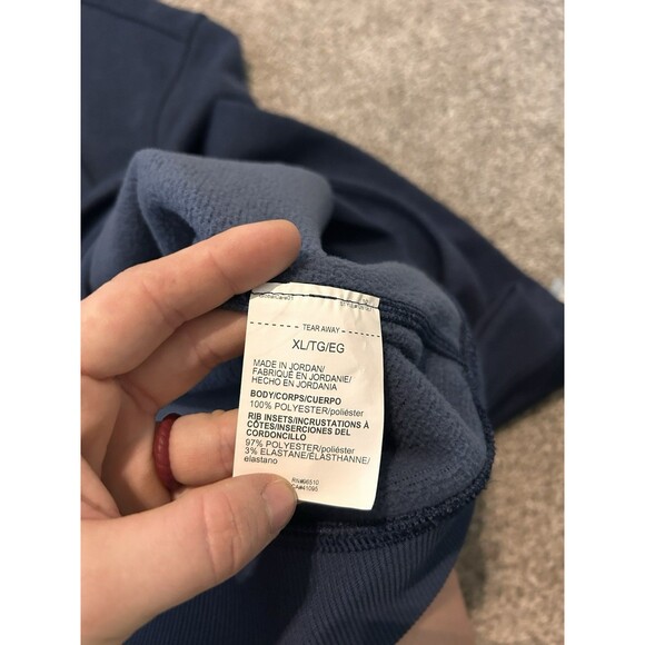 Under Armour Sweater Mens XL Blue Pullover 1/4‎ Zip Long Sleeve Cold Gear Loose - Picture 10 of 10